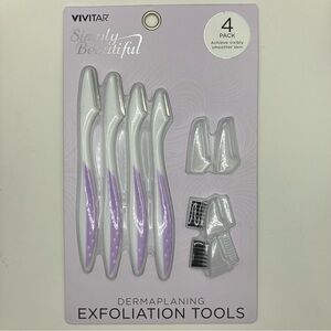 Vivitar Simply Beautiful Dermaplaning Exfoliation Tools 4 Pack - NEW
